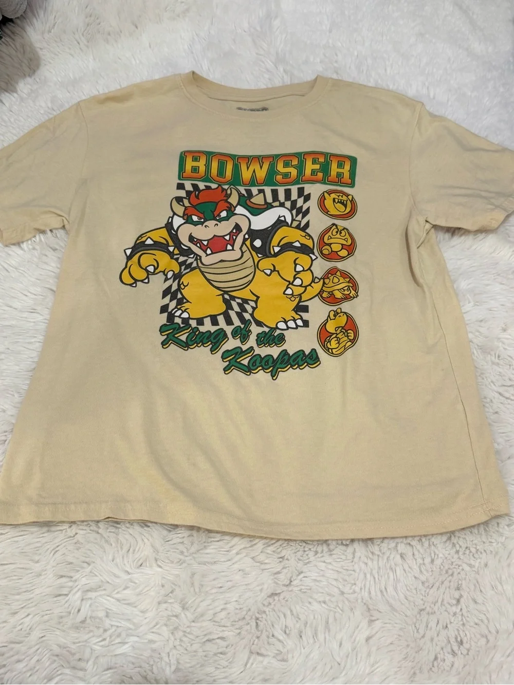 Nintendo Bowser Graphic Tee - Beige, Yellow, Green